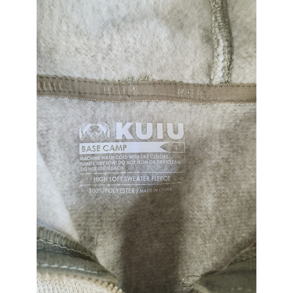 Kuiu Base Camp High Loft Sweater Fleece Hoodie Womens L Oatmeal Full Zip Jacket - Picture 2 of 6